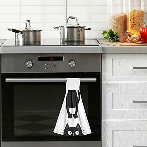 Fun Furry Black Cat Kitchen Towels