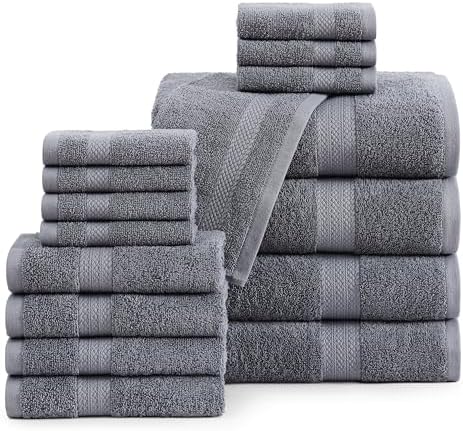 16-Piece Premium Cotton Bath Towels for Luxury Use