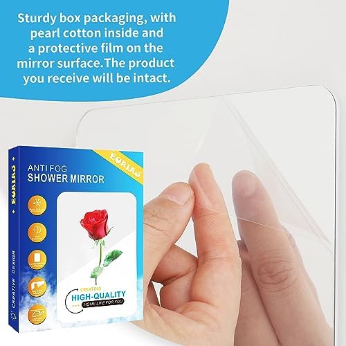 Fog-Free Shaving Mirror with Razor Holder