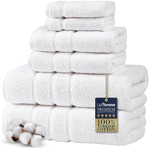 UpThrone Luxury 6-Piece Cotton Bath Towel Set