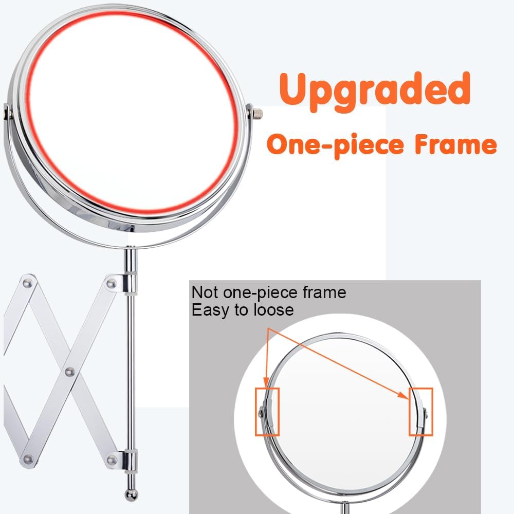 WELL WLINK 7-Inch Wall-Mounted Makeup Mirror 7X Magnification