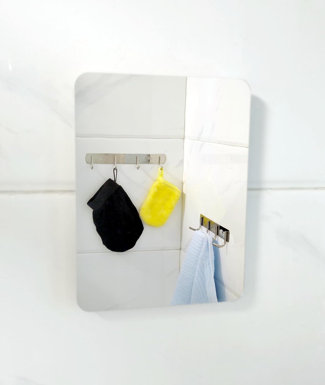 Fog-Free Shaving Mirror with Razor Holder