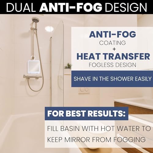 MIRRORVANAdual anti-fog shower mirror