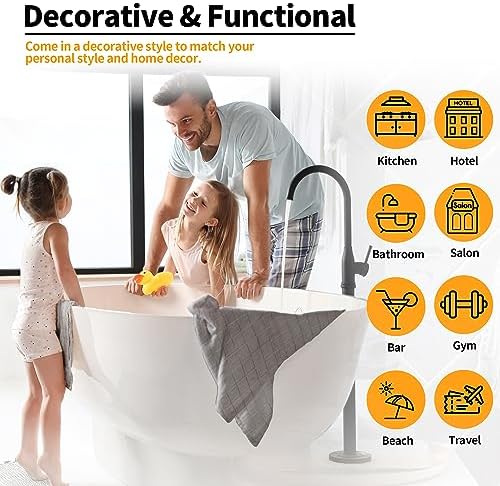 HOMERHYME Hand Towels 12-Pack Quick-DryLint-FreeBath Kitchen Essentials