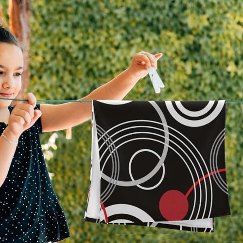 Geometric Retro Hand Towels Set