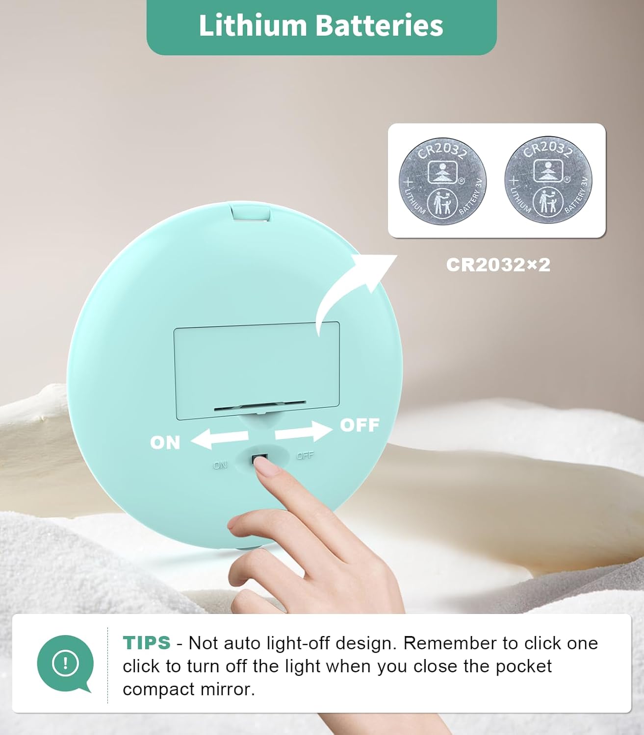 Wobsion LED Travel Makeup Mirror