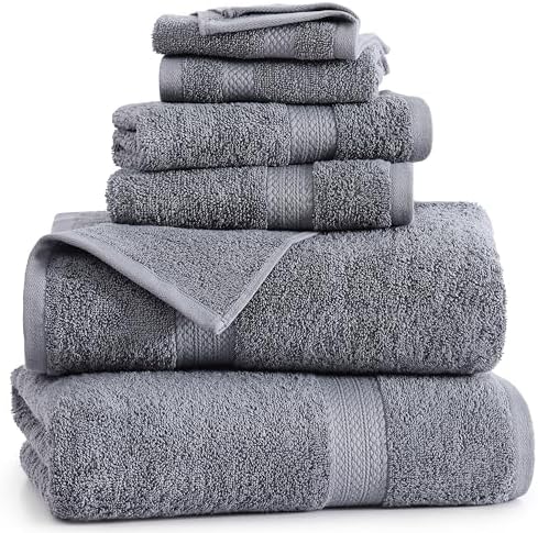 Premium Set of 6 Cotton Bath Towels for Your Bathroom