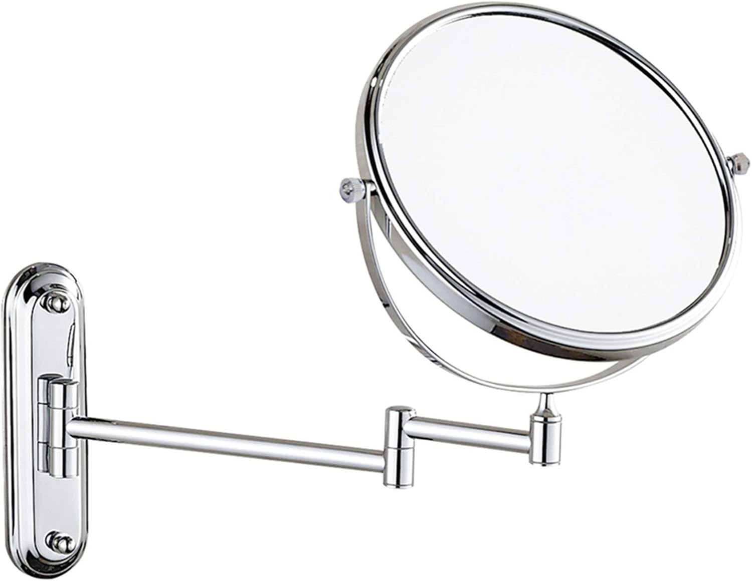 Sleek Pure Rhinestone Metal Vanity Mirror Wall-Mounted Travel and Home Use