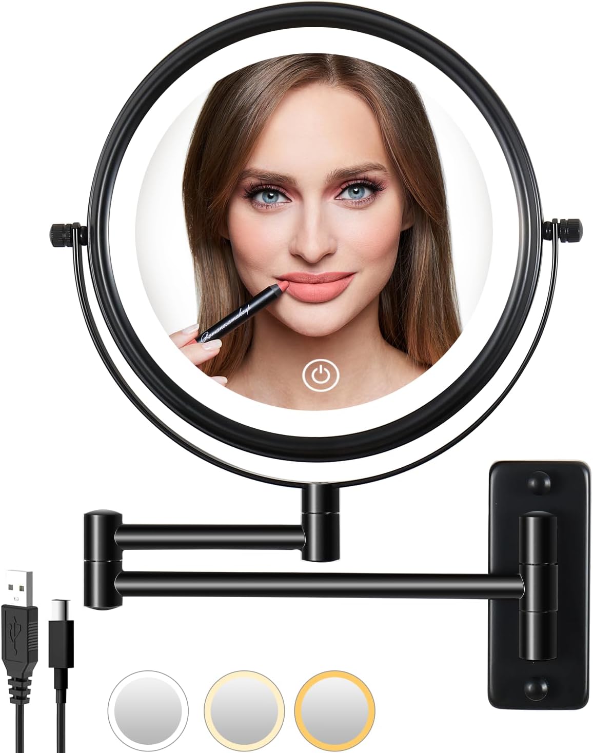 LANSI 10X Rechargeable Magnifying Beauty Mirror