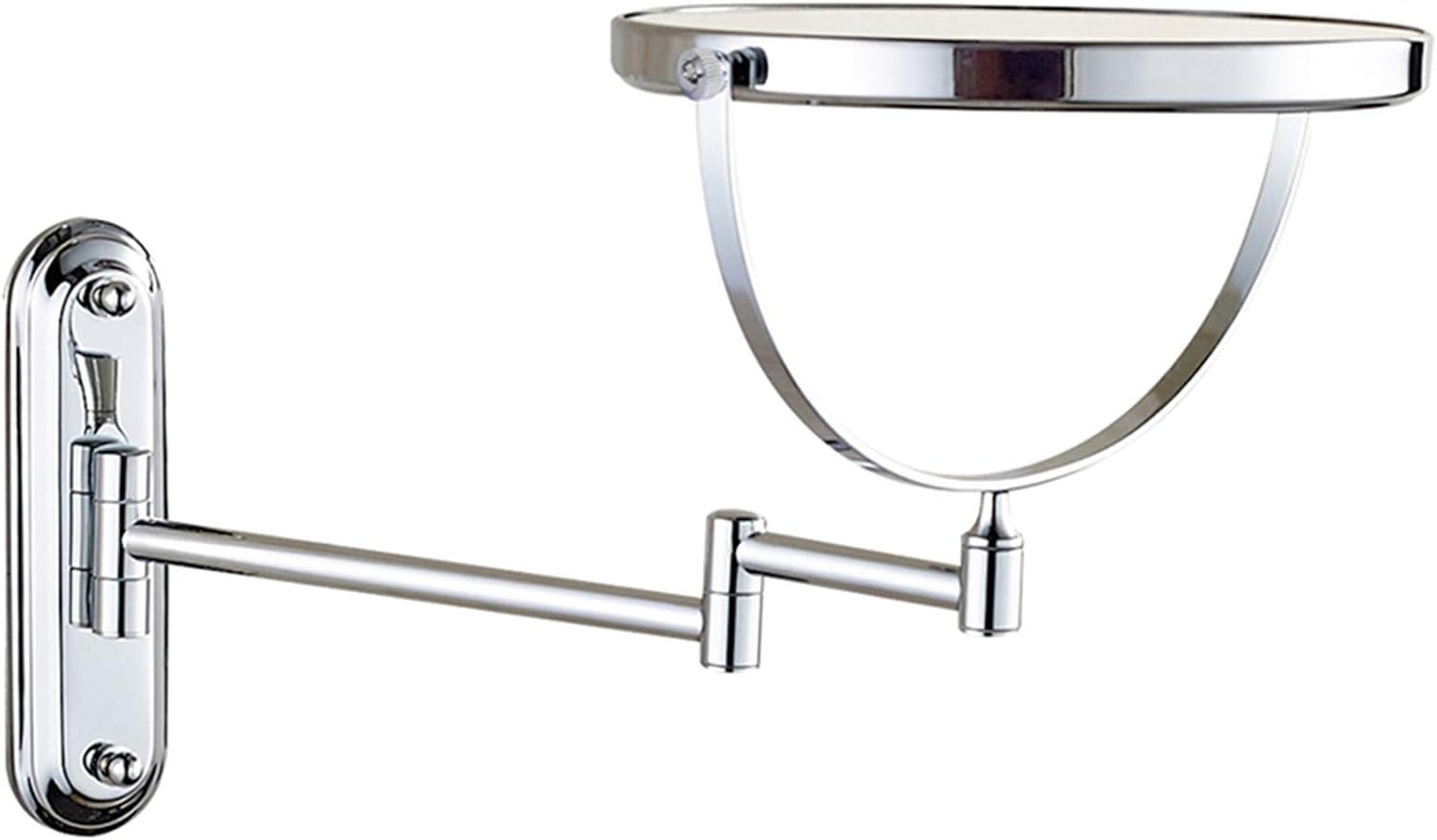 Sleek Pure Rhinestone Metal Vanity Mirror Wall-Mounted Travel and Home Use