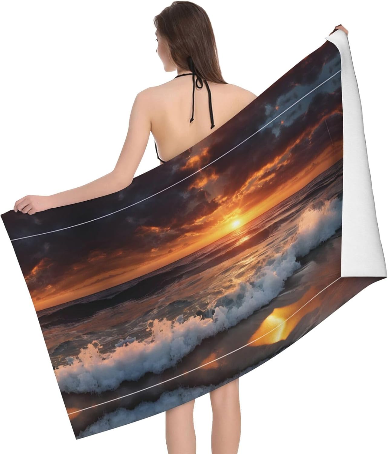 Sunset Beach Microfiber Bath Towel