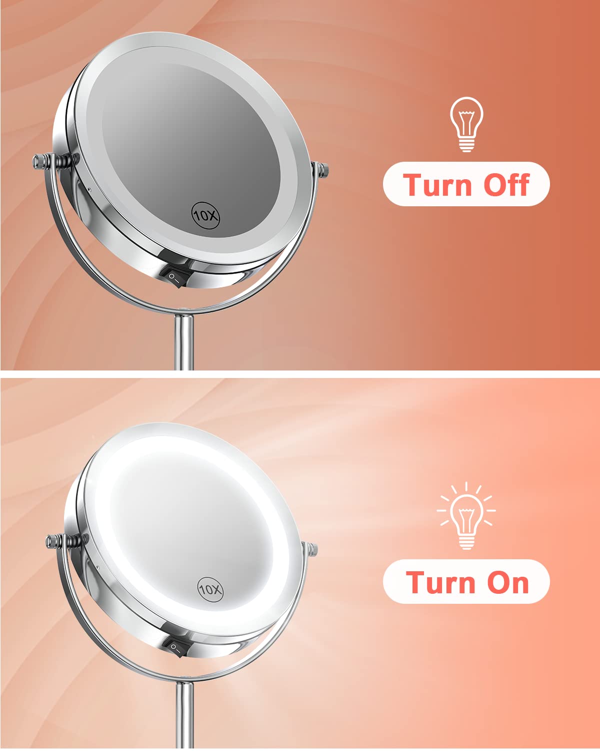 Best-in-Class Magnifying Mirror with Lights