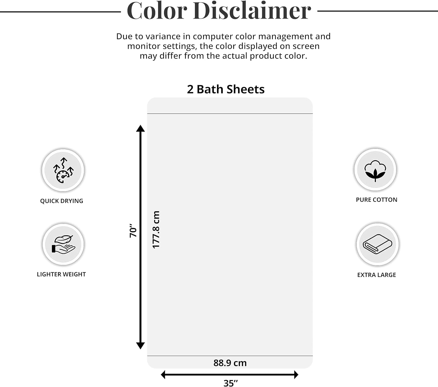 Tens TowelsVersatile and Soft Extra Large Bath Towels 35x70 100 CottonDark Grey