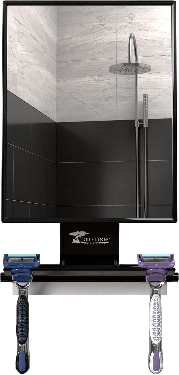 Toilet Tree BostaShowerFixer - Anti-Fog Adjustable Shower Mirror for Bathroom