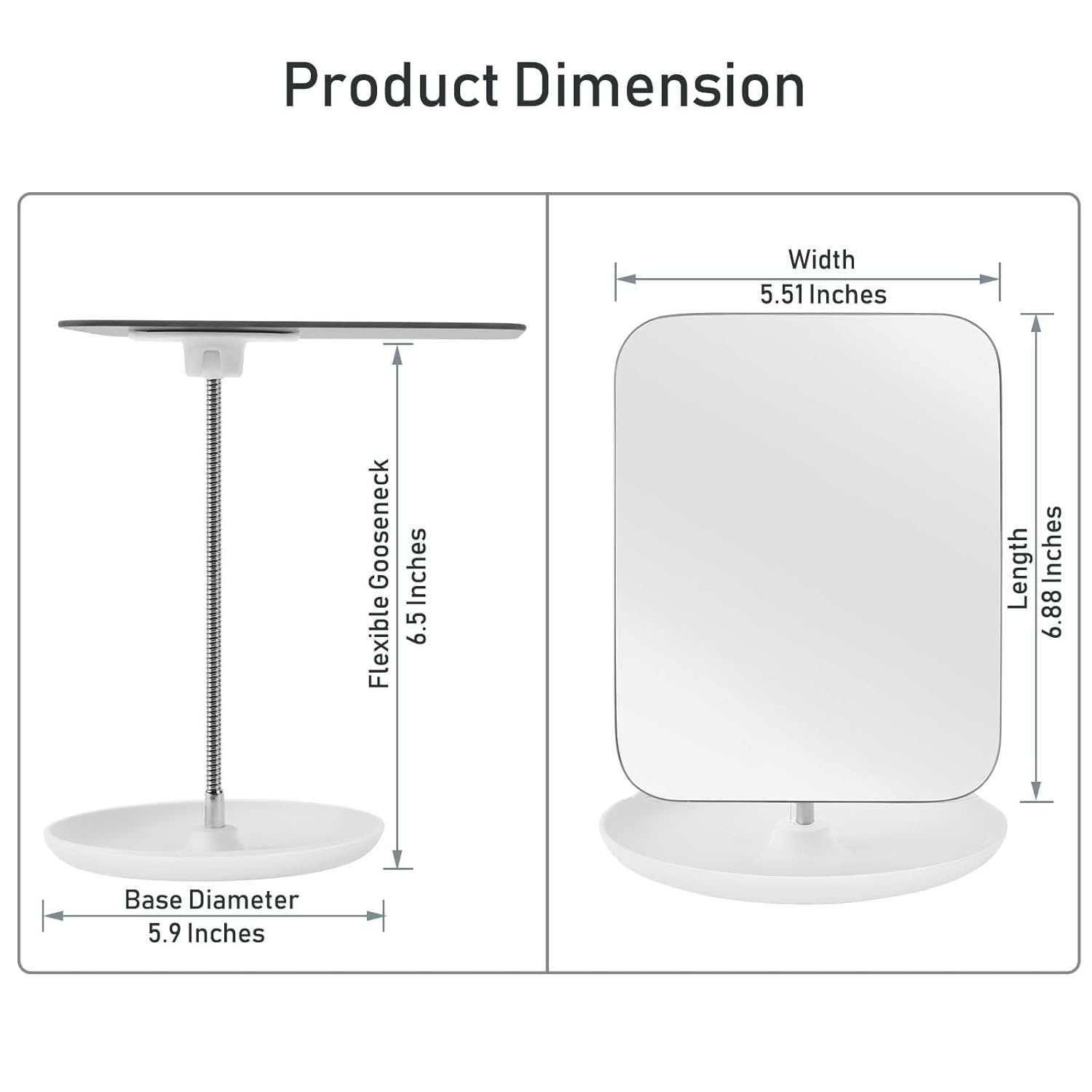Adjustable Gooseneck Makeup Mirror