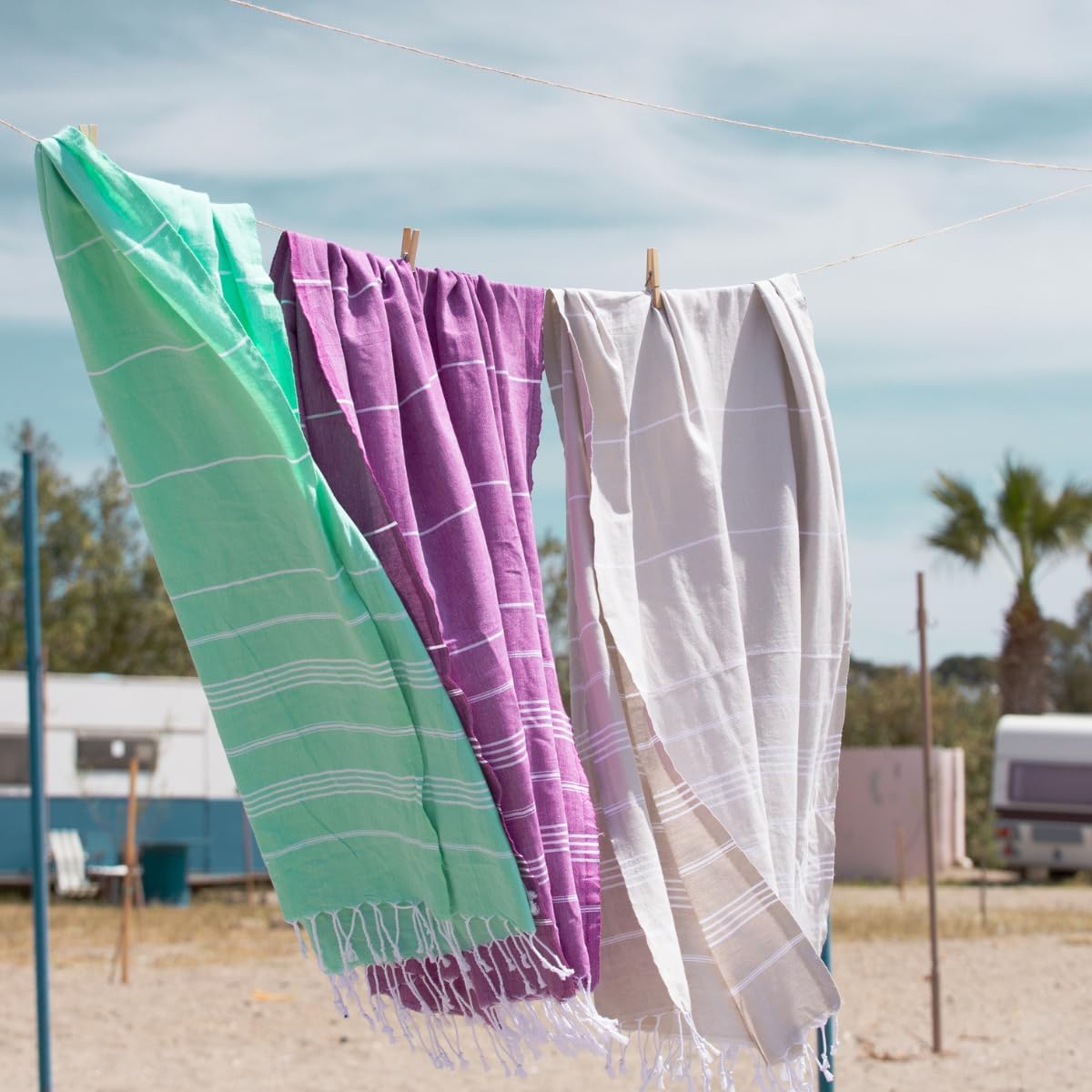 Bay Laurel Beach Towel Quick Dry Sand-Free Lightweight Travel-Friendly