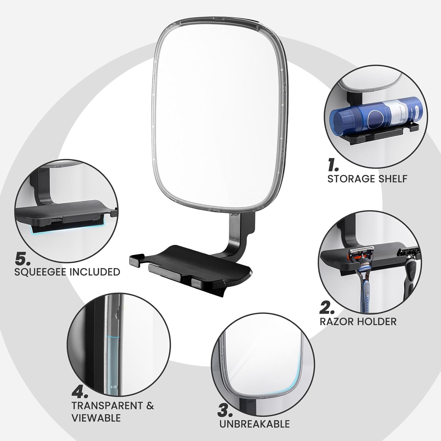 FOGLESS SHOWER MIRROR FOR men and women