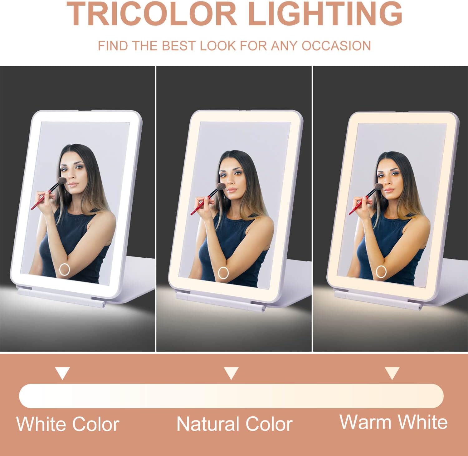MOCOLED Travel Makeup Mirror