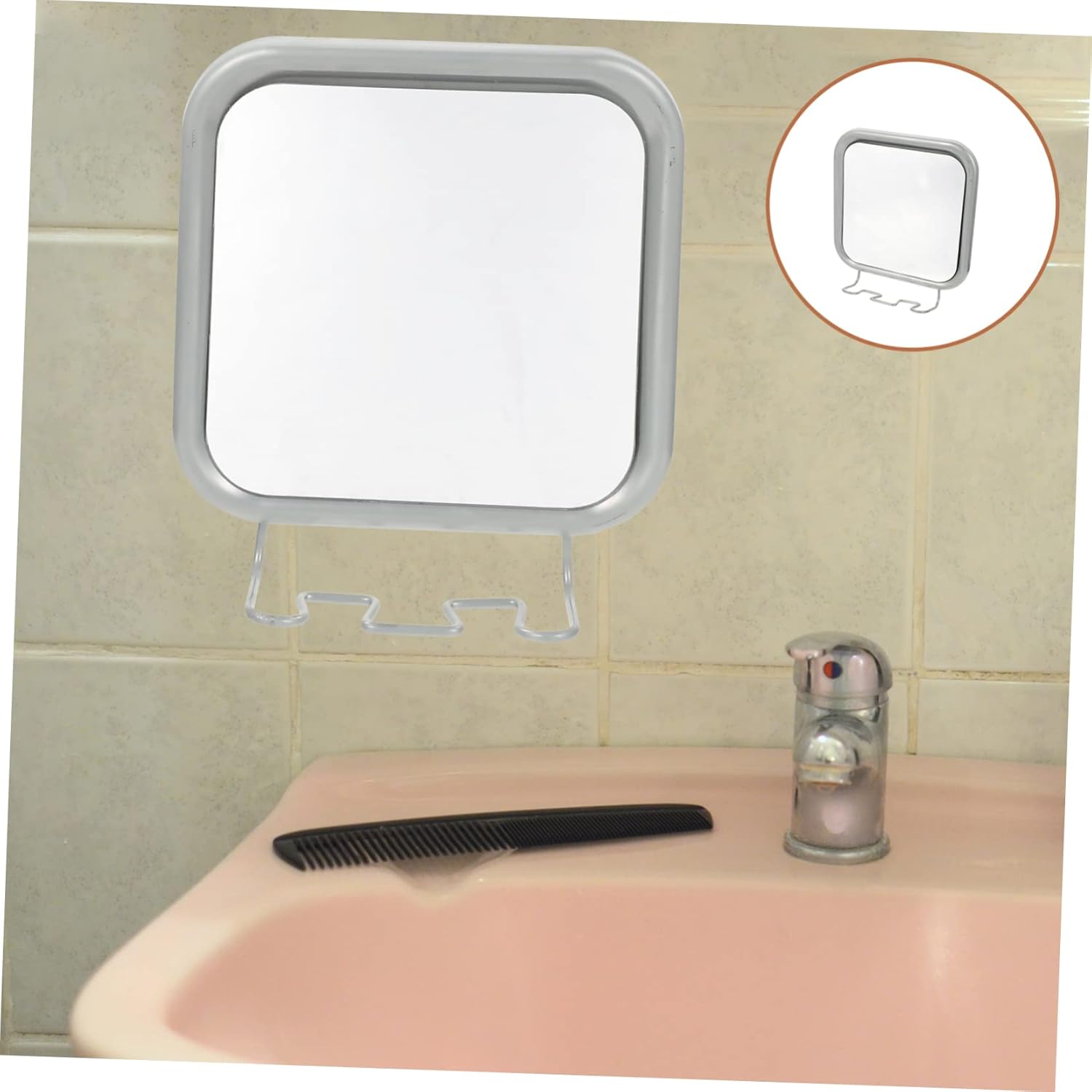 Compact and portable bathroom mirror Hook Vanity Mirror