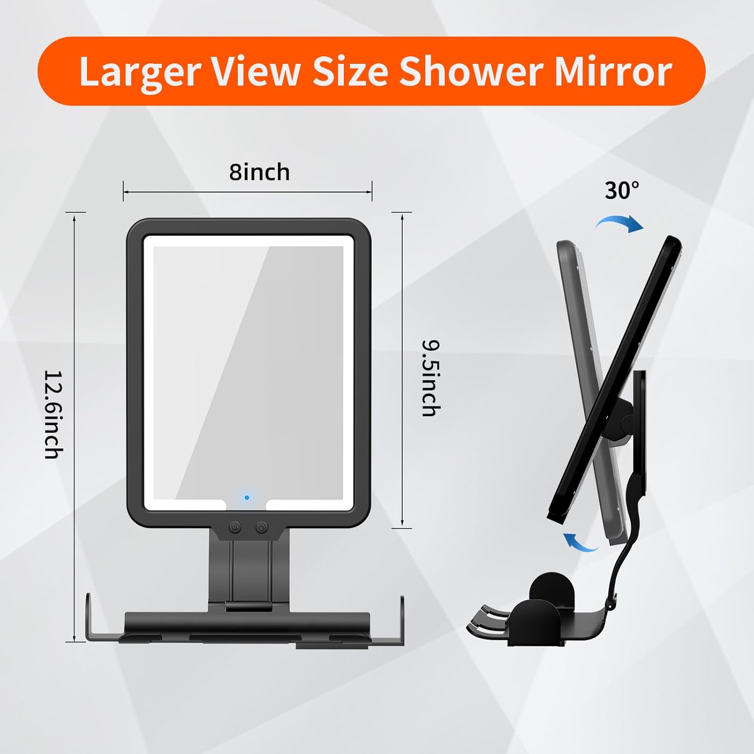 JJhxr Heated Fogless Shower Mirror for Shavers