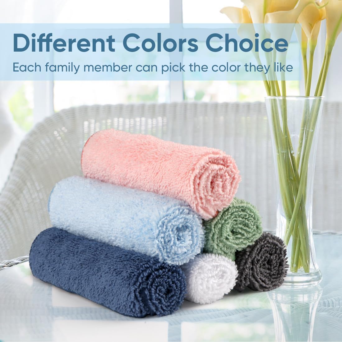 Premium Microfiber Washcloths Soft Absorbent forEveryday Use