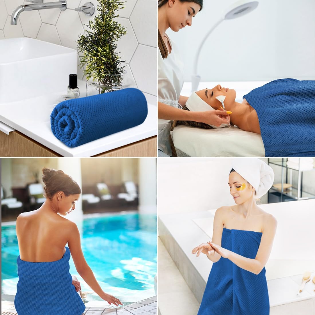 HOMEXCEL 4-Piece Bath Towels Set