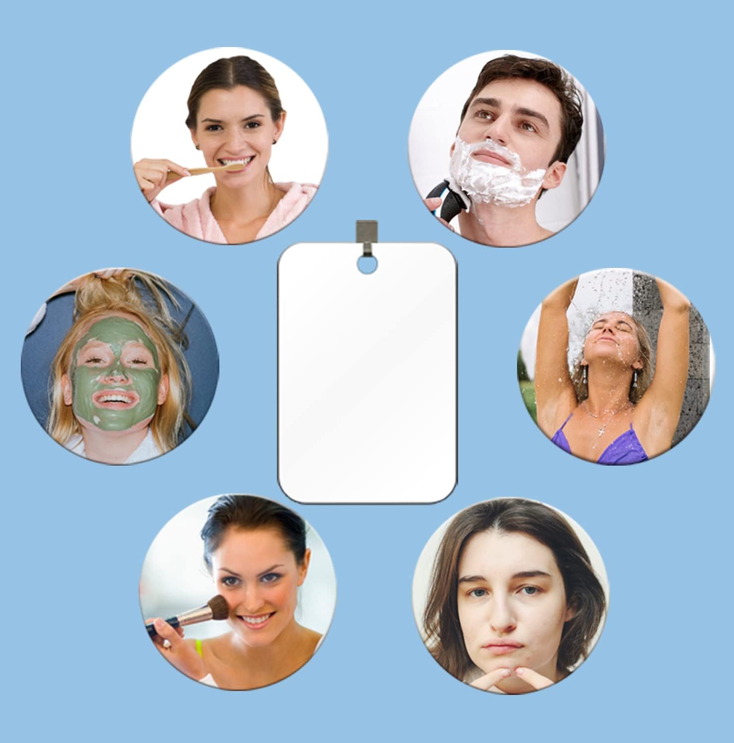 Large Fogless Shower Mirror 11x78 Inch Shatterproof