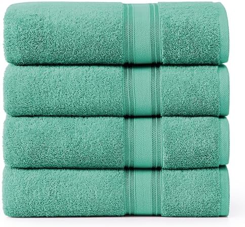 High-Quality Teal Bath Sheets Set Quick Dry Soft Cotton Towels