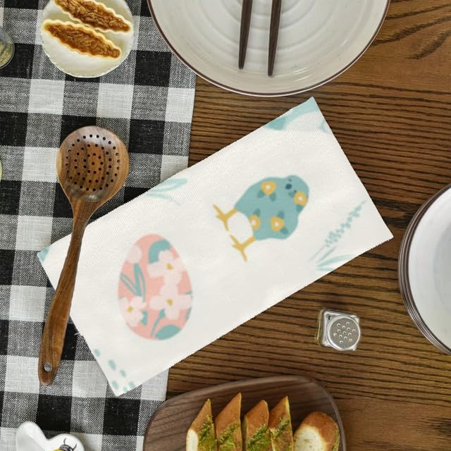 Boylee Eco-Friendly Kitchen Towels Happy Easter Print