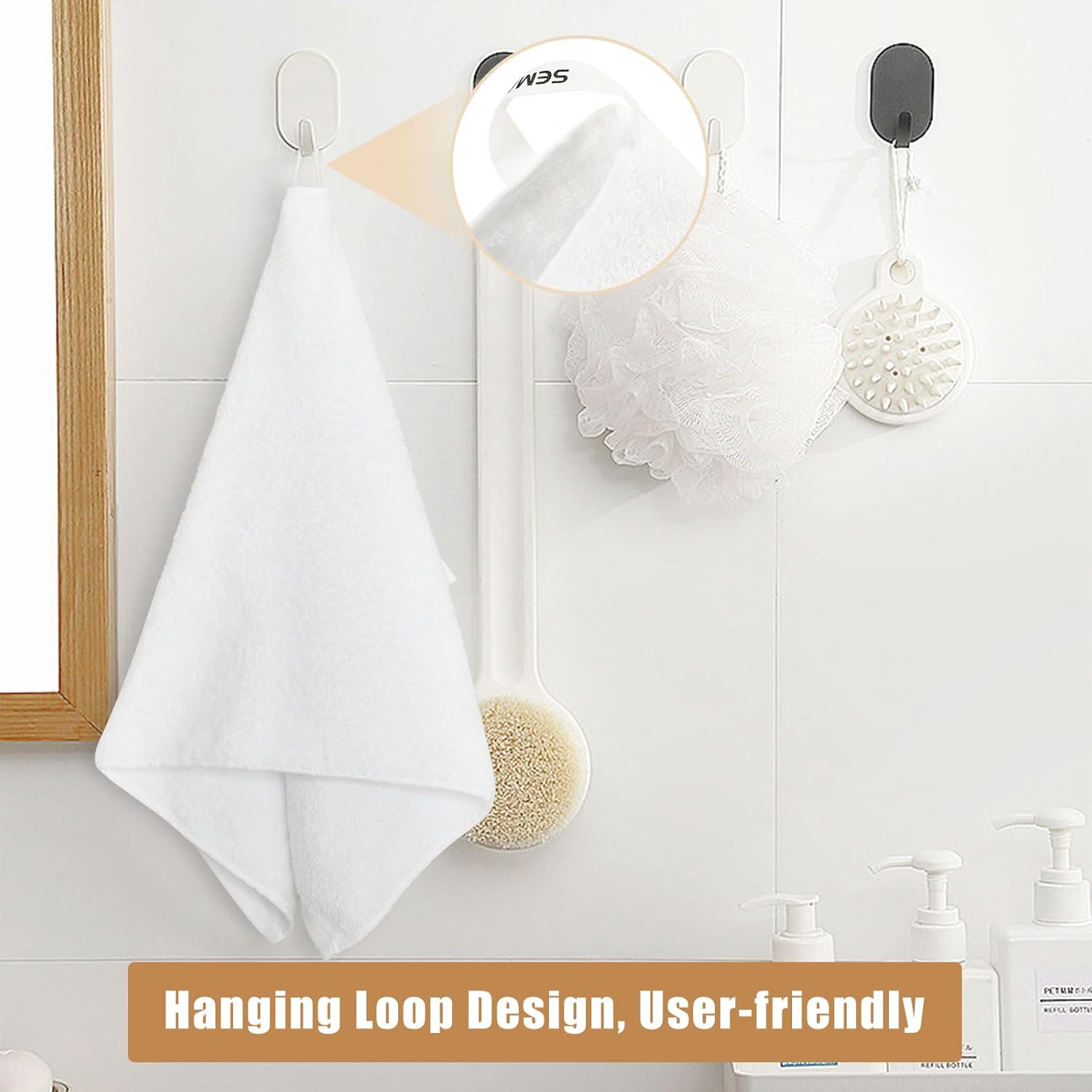 SEMAXE White Washcloth Set 12 Pc 100 Cotton