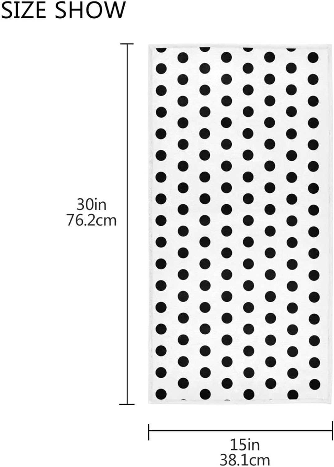 AHOMY Polka Dot 15x30 bath face towels