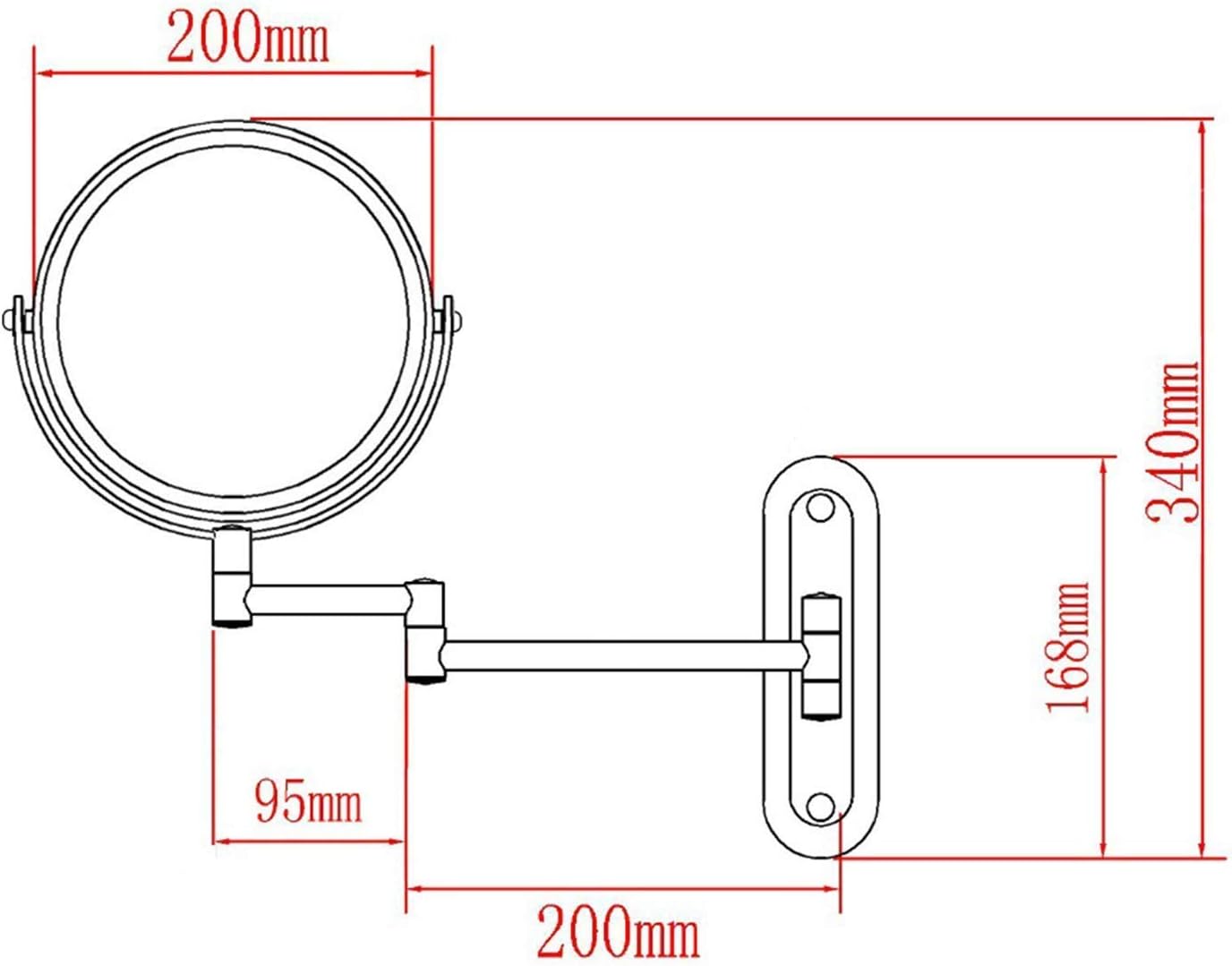2-in-1 Aluminum Makeup Mirror