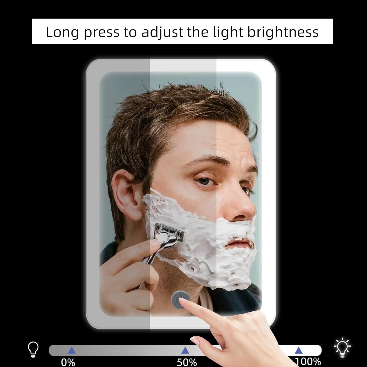 RRtide Heated Shower Mirror With LED Light