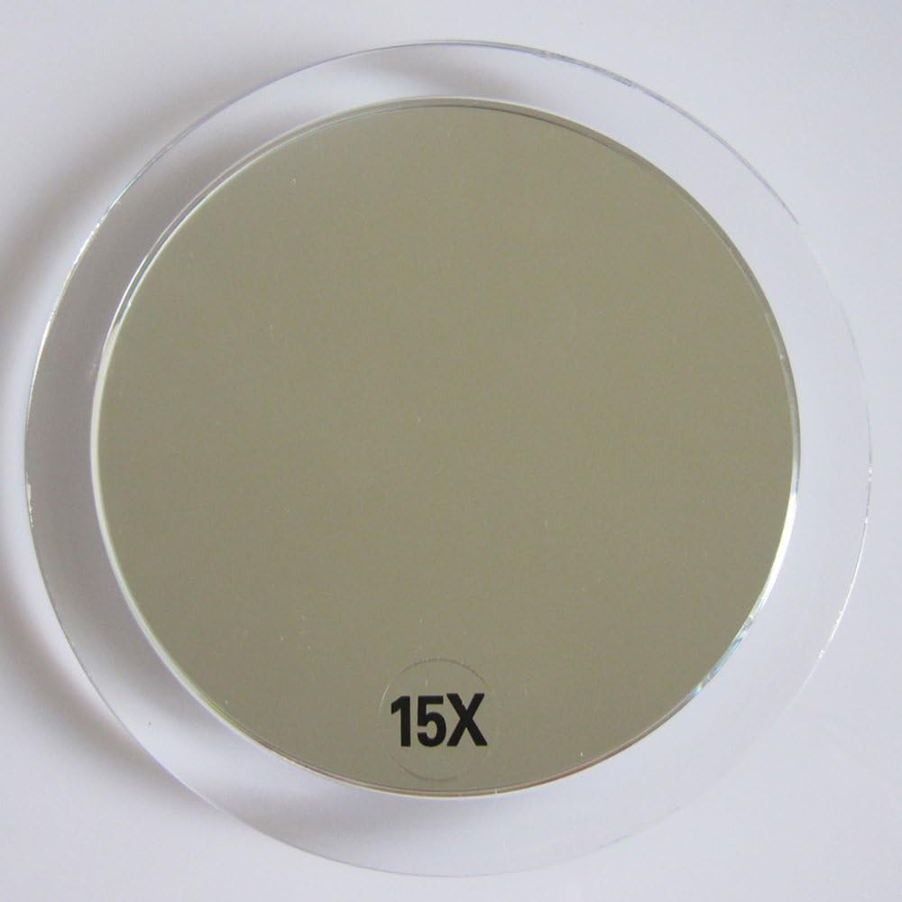 15X Precision Make-up Mirror with Rose Gold Suction Cup Mounting