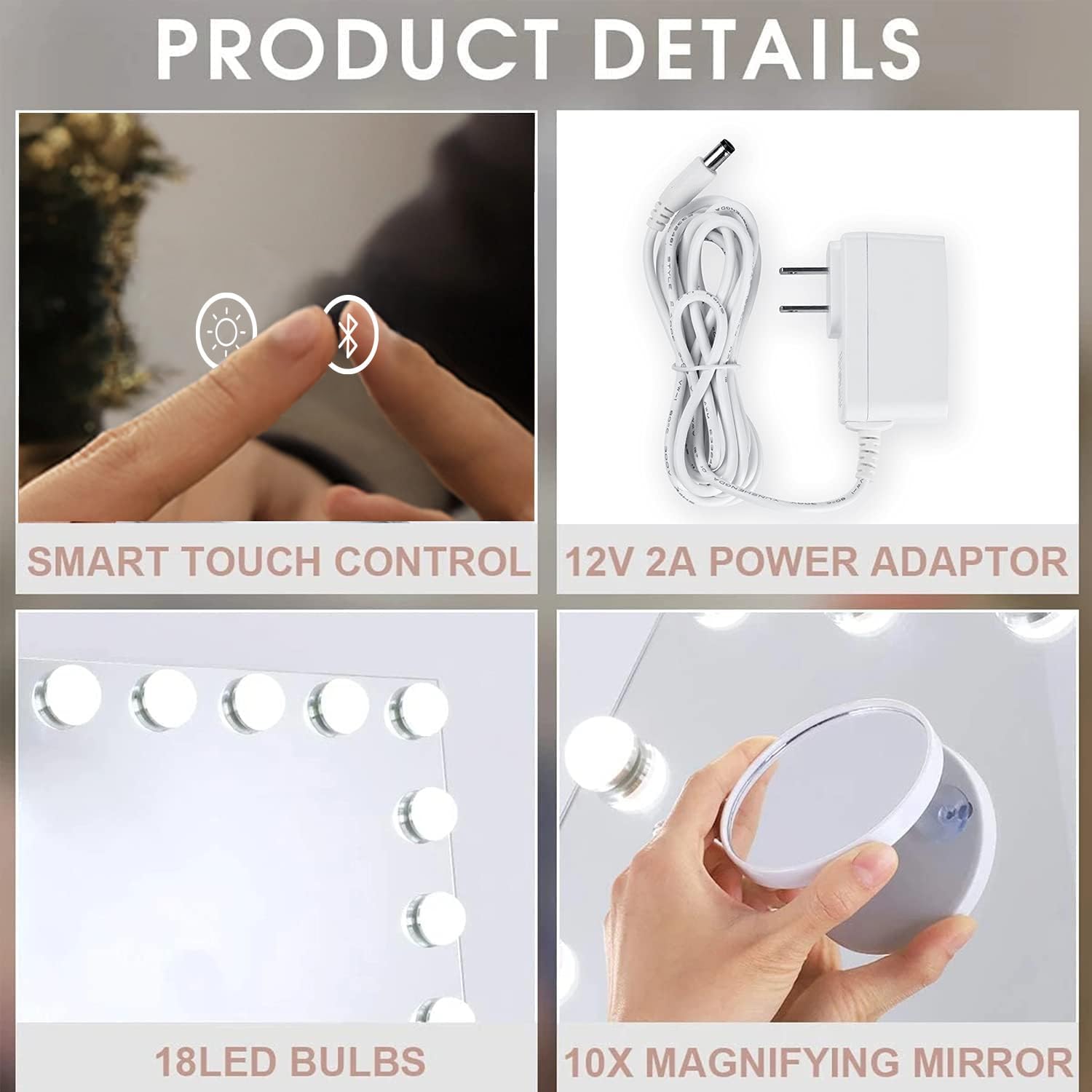 Fenchelin Vanity Mirror for Makeup