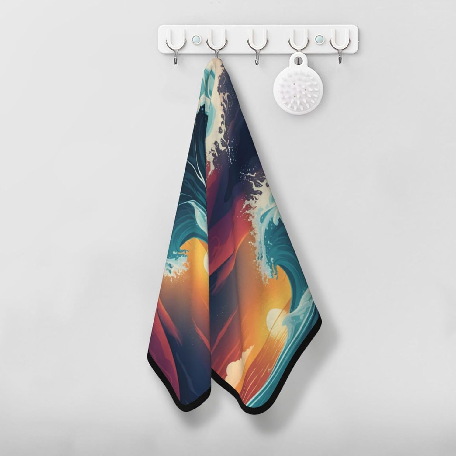 Sunset Sunrise Coral Velvet Towel