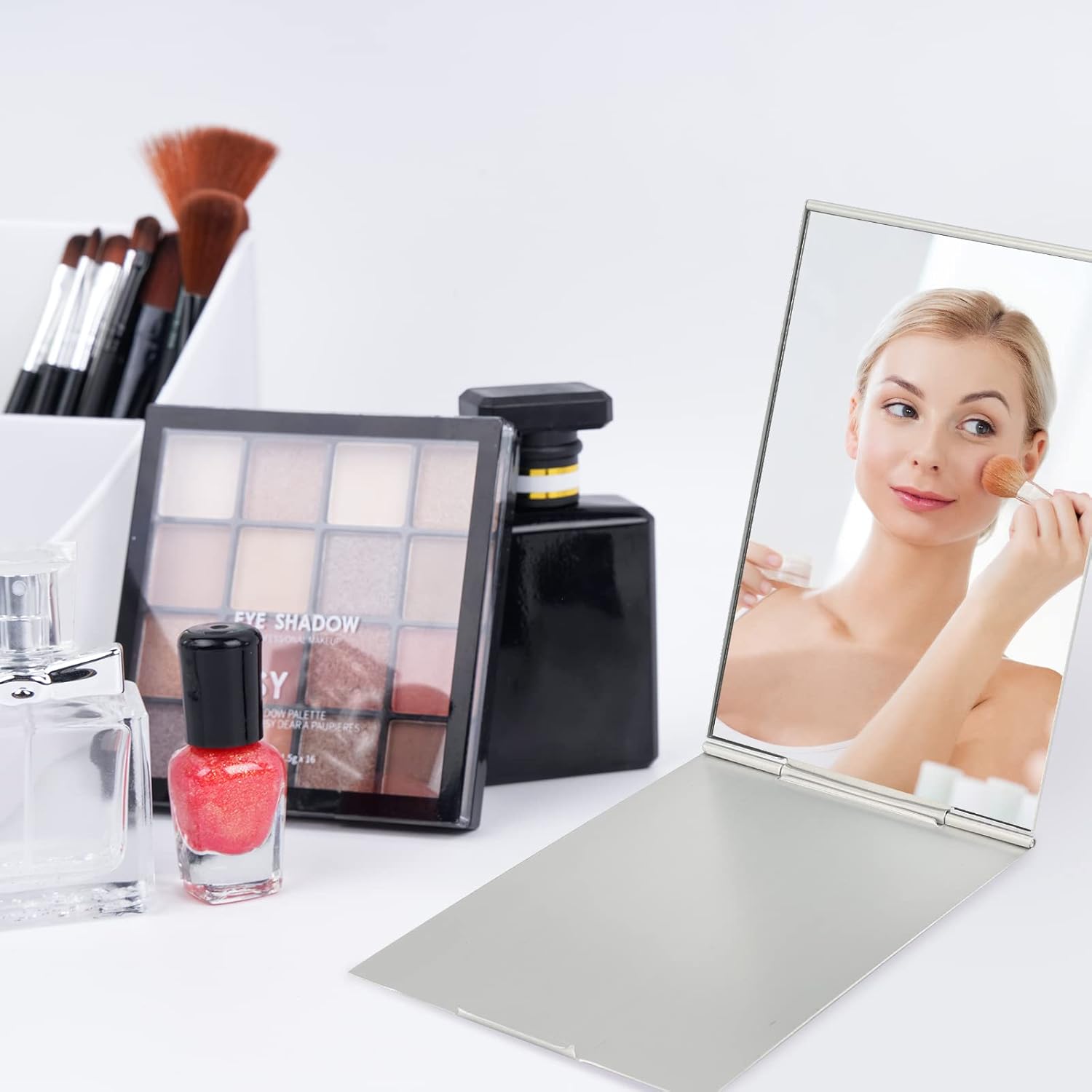 G2PLUSPortable Folding Vanity Mirror for Travel and Grooming