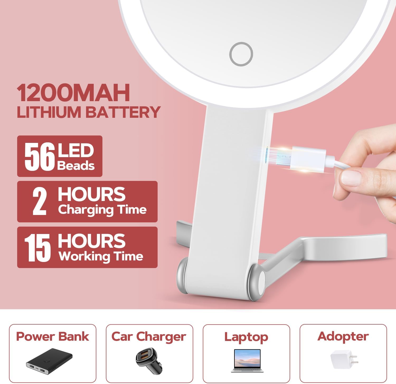 30x Magnifying Vanity Mirror Travel Makeup Mirror