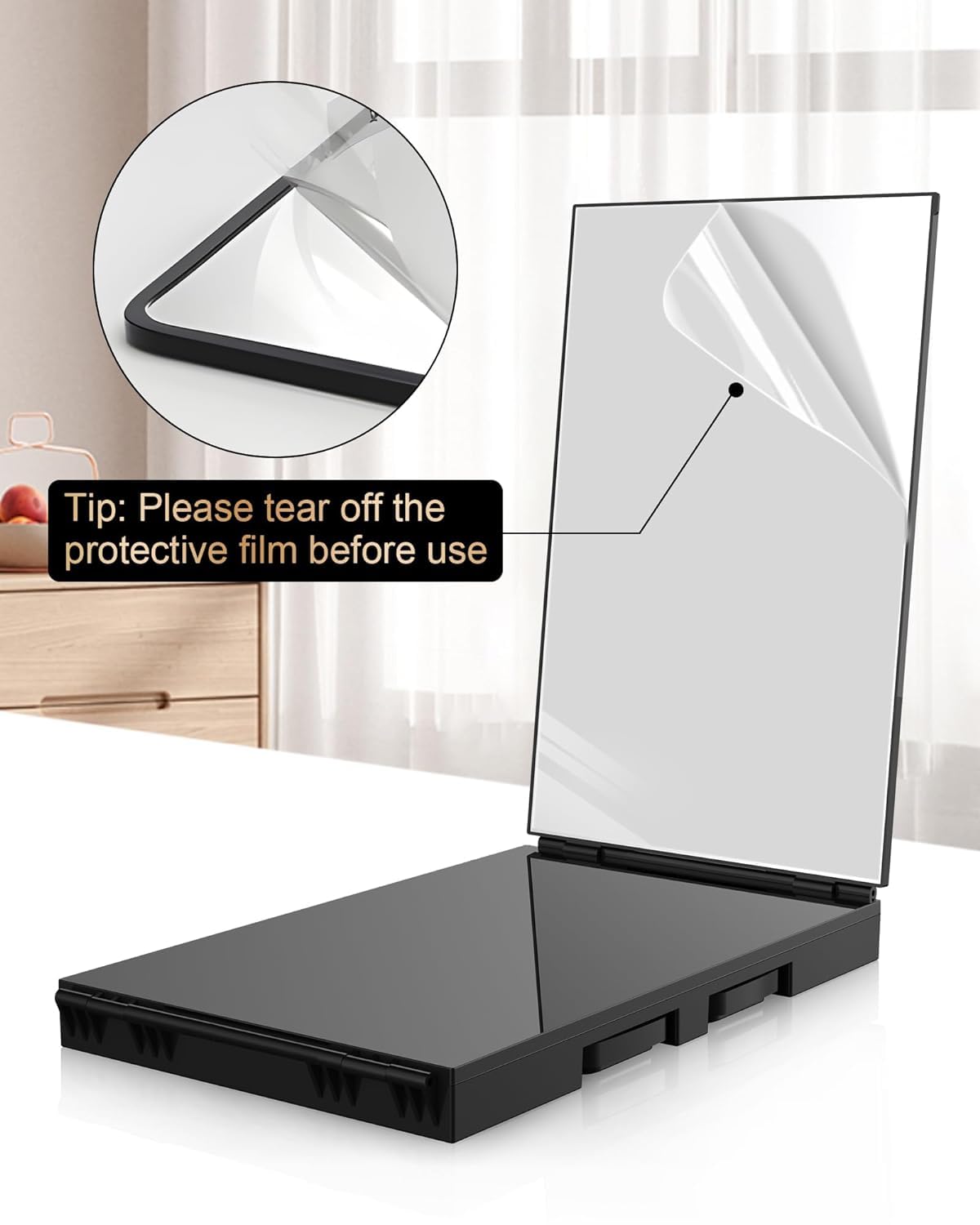 JUSRON 360 Viewing Angle Self-Hair Cutting Mirror