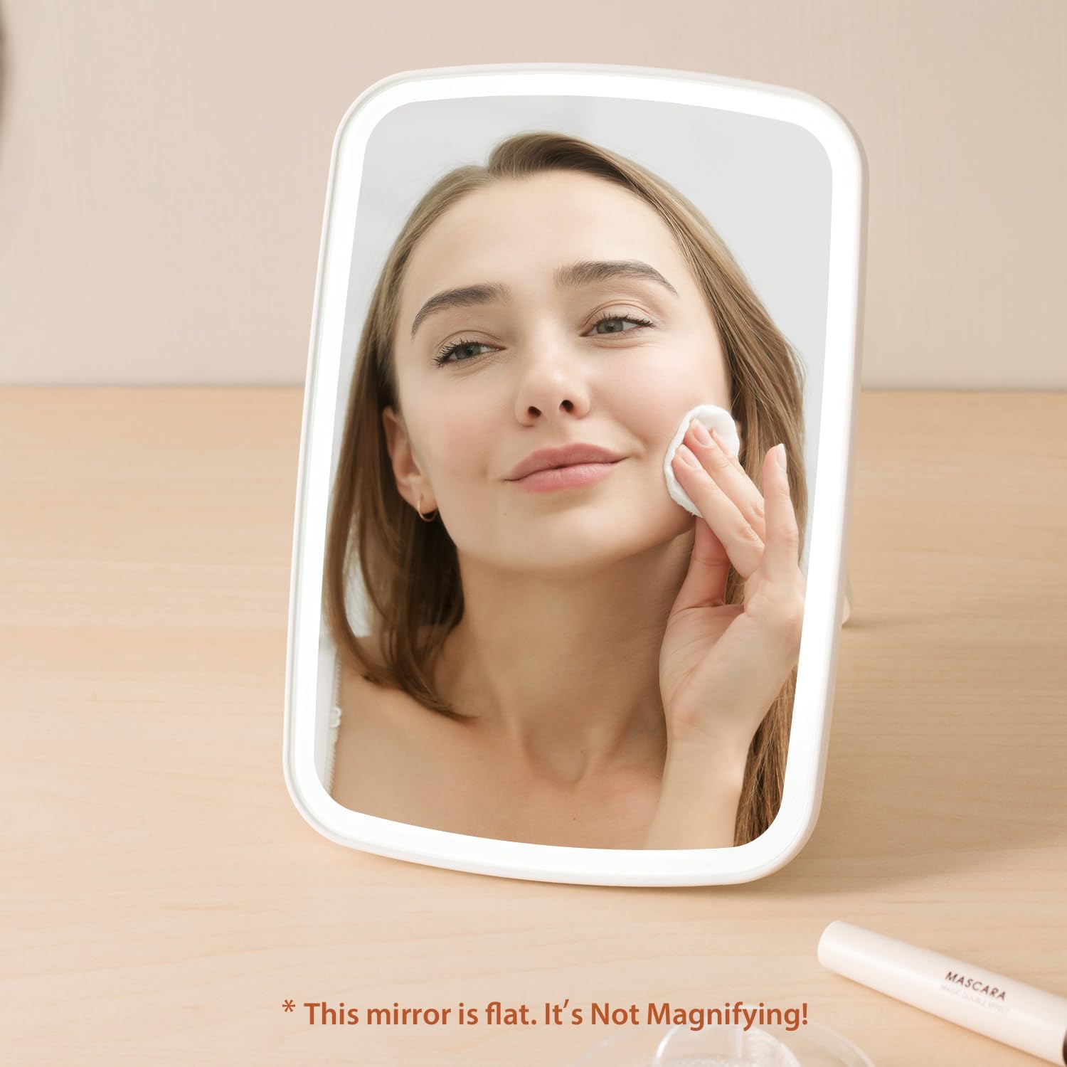 Rechargeable Makeup Mirror with Touch Dimmable Lights
