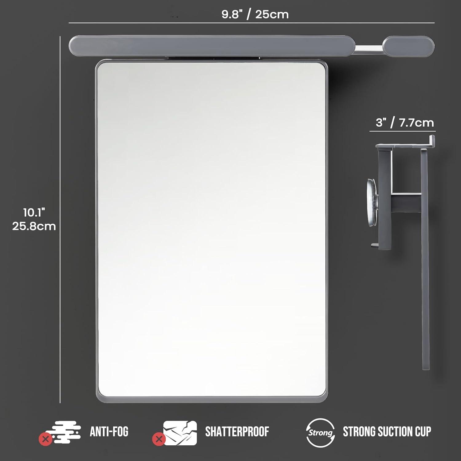 Perfect for Shaving and Safety TAILI Shower Mirror