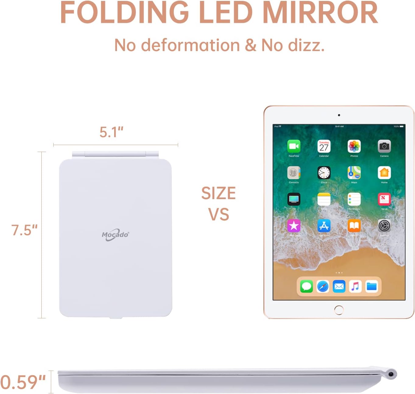 MOCOLED Travel Makeup Mirror