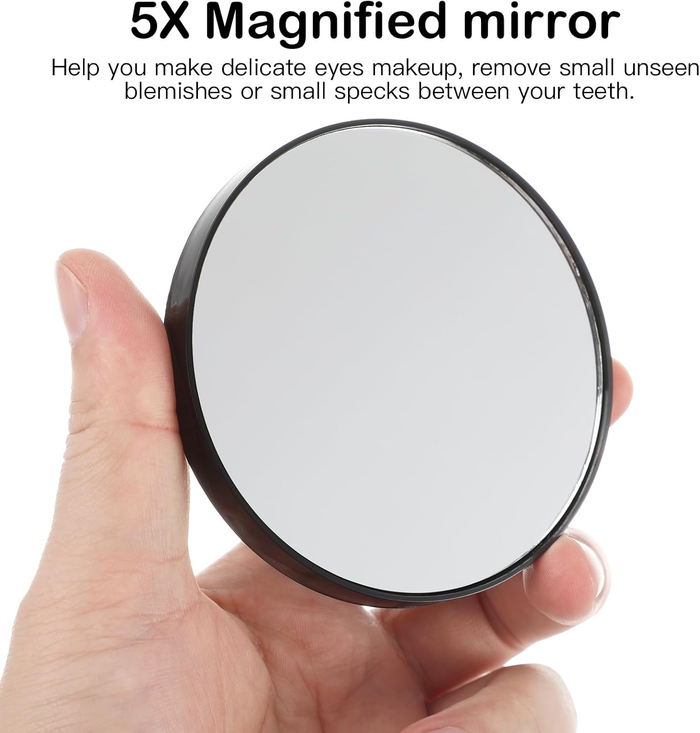 Luxshiny 5x Magnifying Mirror for Compact Use Space-Saving Durable