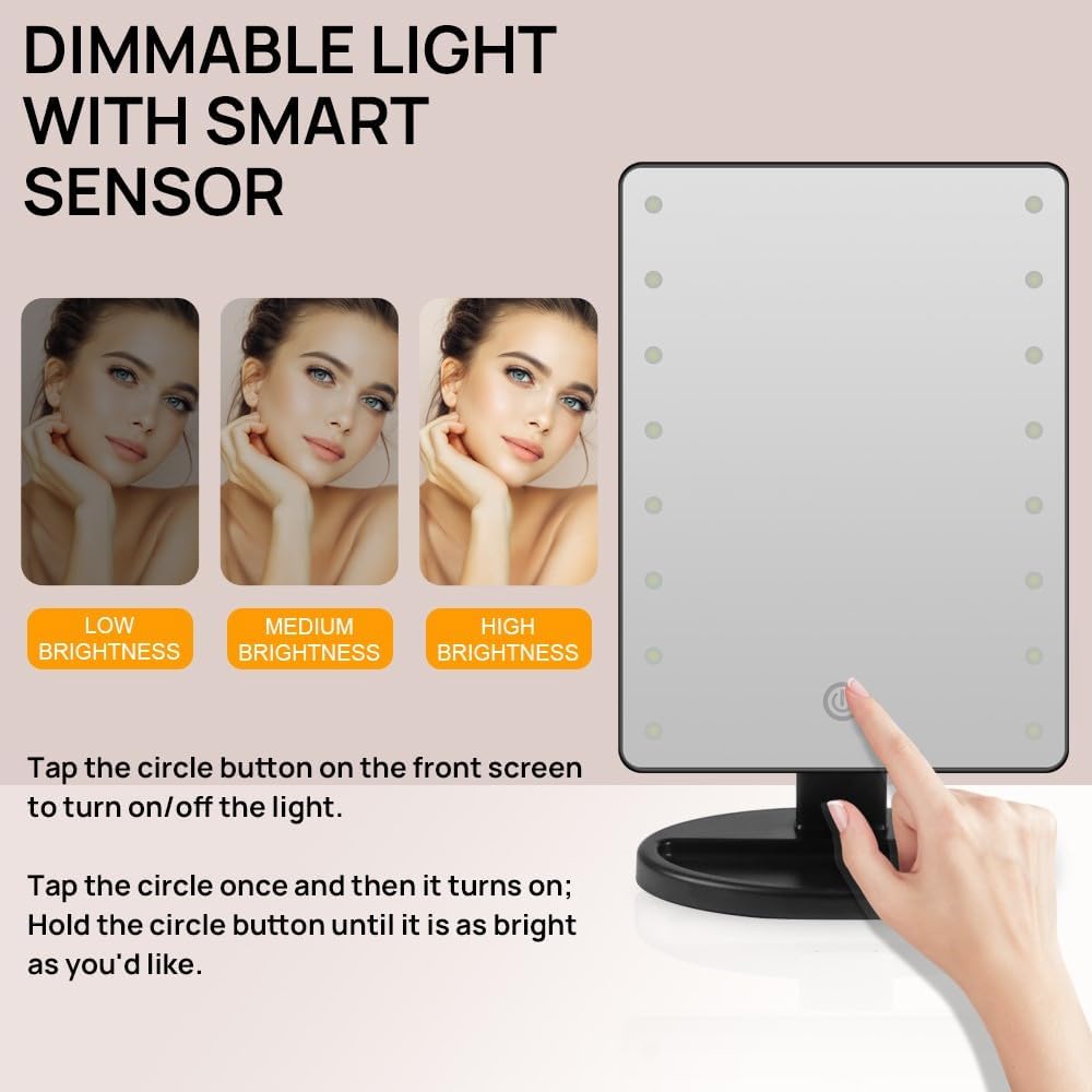 KAKULO Lighted Makeup Mirror with 16 LED Lights