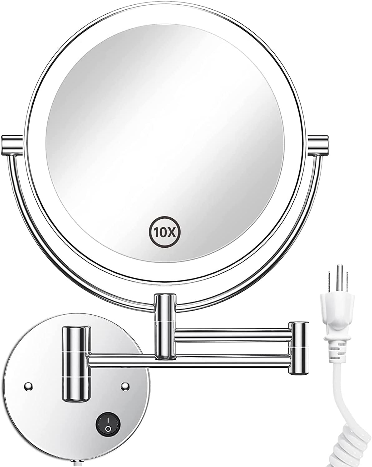 HD 10X Double-Sided Magnifying Mirror for Shaving Makeup