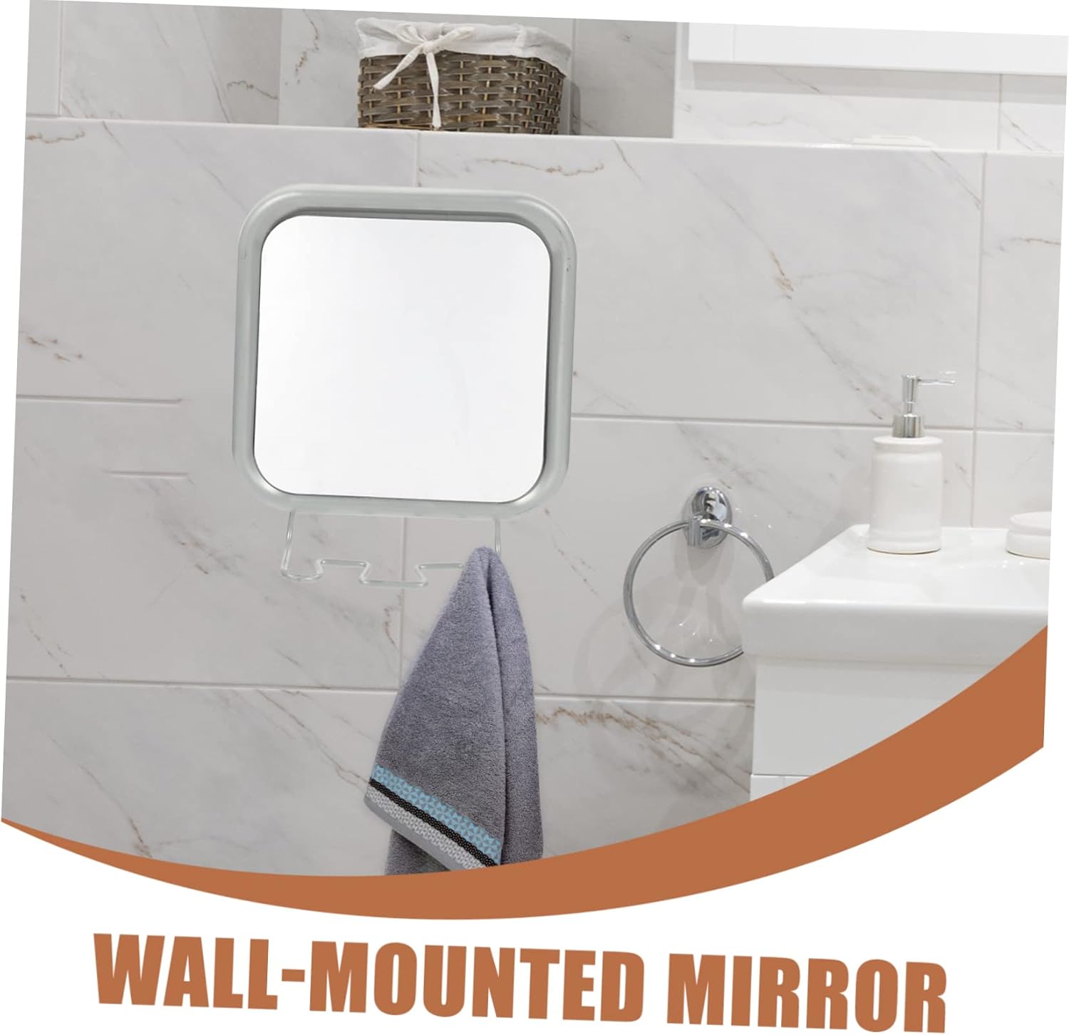 Compact and portable bathroom mirror Hook Vanity Mirror