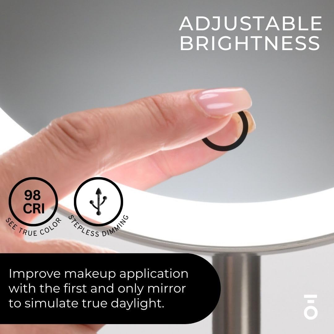 Cordless LED Makeup Mirror with Extension Arm