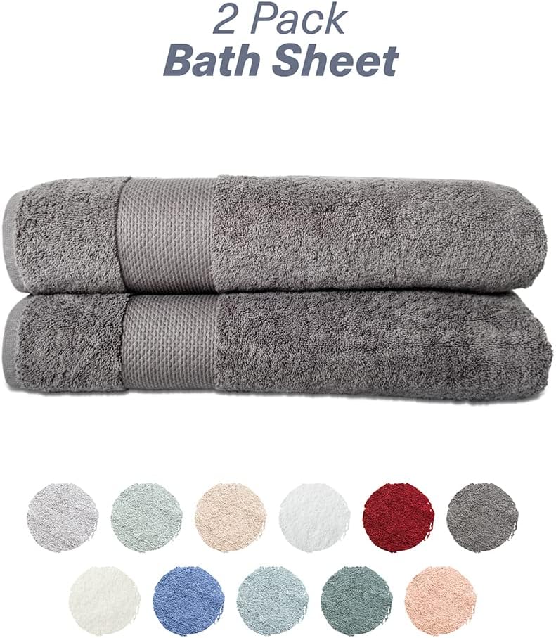 Elegant 2-Pack Luxury Cotton Bath Towels