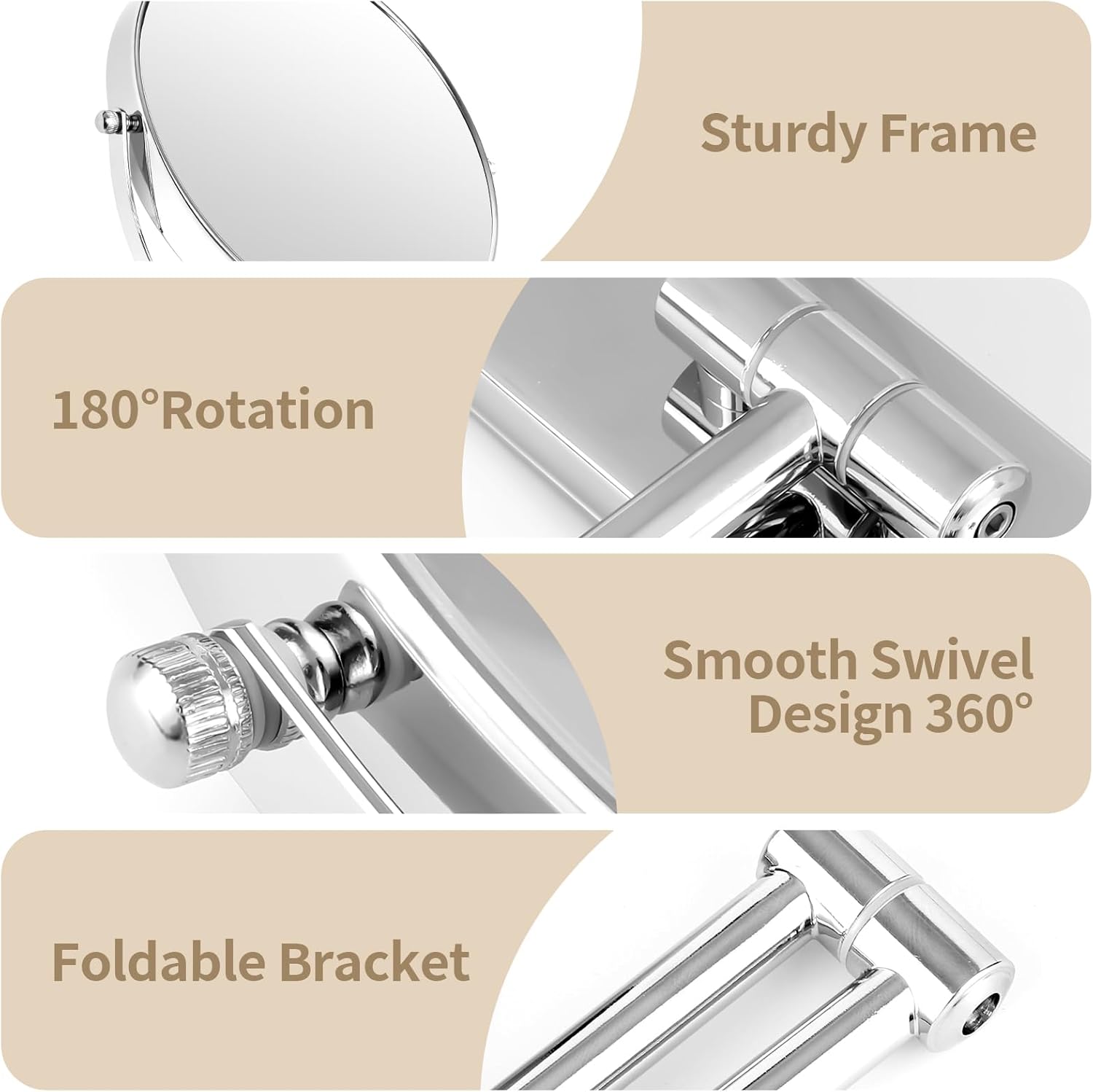 Versatile 7X Magnifying Mirror for Makeup and Shaving