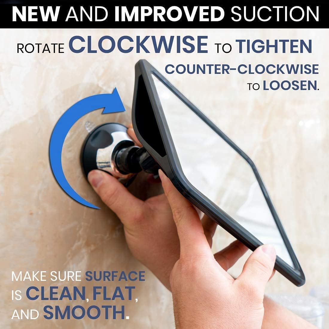 Fogless Shower Mirror with Suction Cup